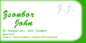 zsombor john business card